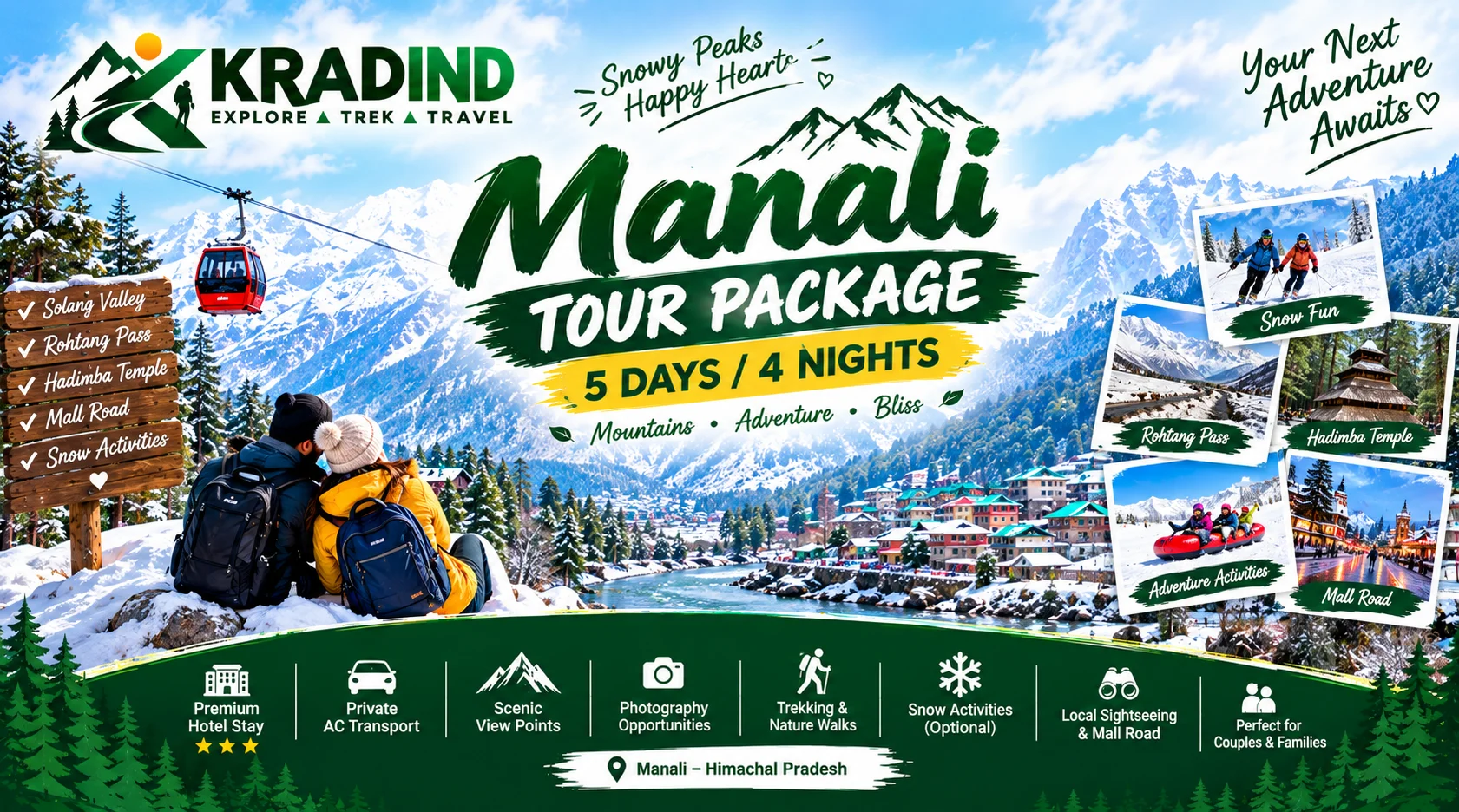 Domestic holiday tour package by KRAD Global