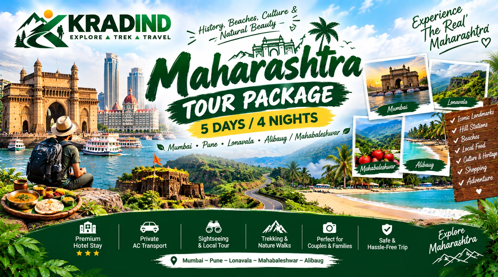Western Ghats Lush Green Mountains and Valleys in Maharashtra