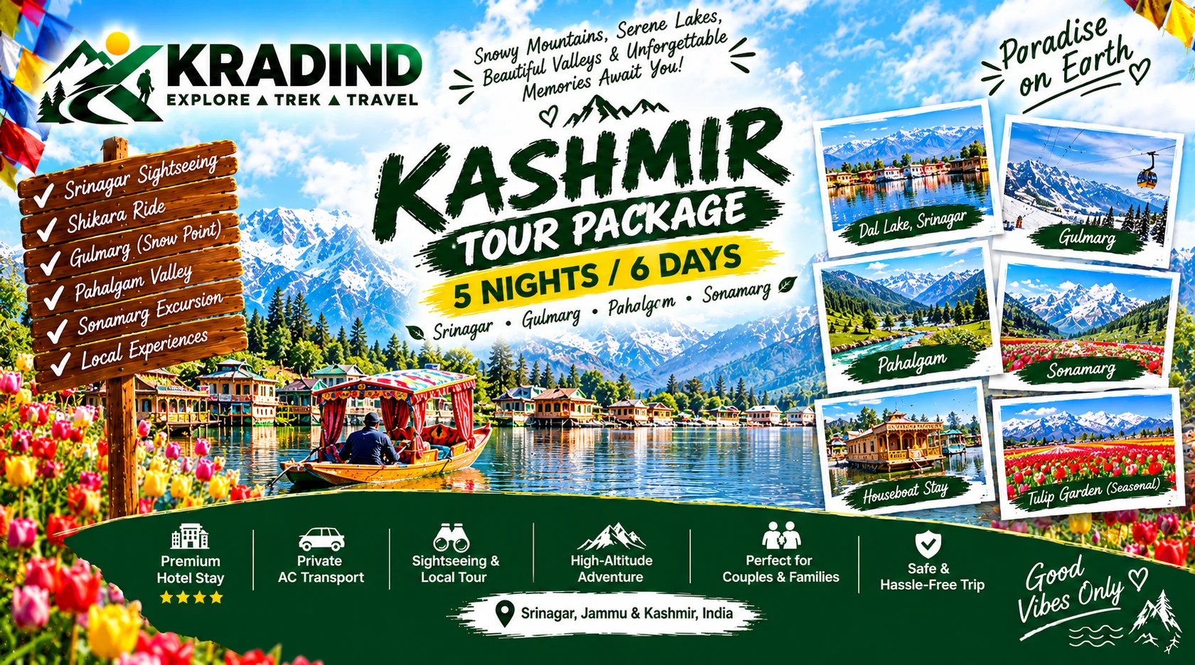 Customized holiday package by KRAD Global