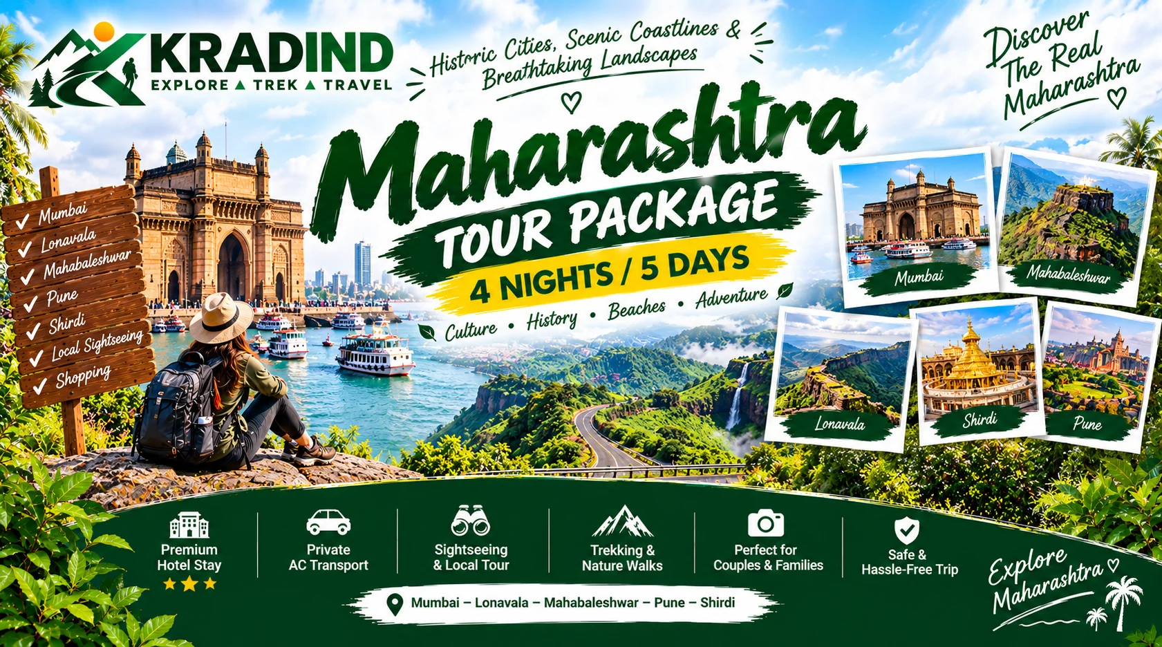 Western Ghats Lush Green Mountains and Valleys in Maharashtra